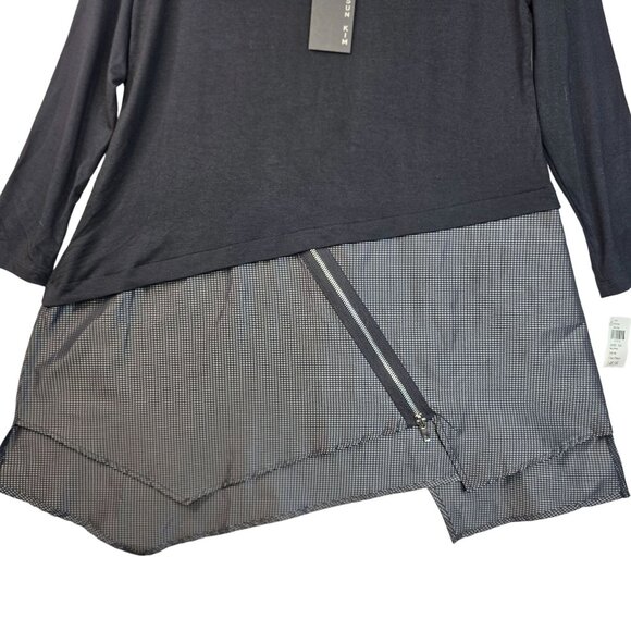 Sun Kim Oversized XS Black Asymmetric Tunic Whimsigoth Luxury Designer USA New - Picture 2 of 10